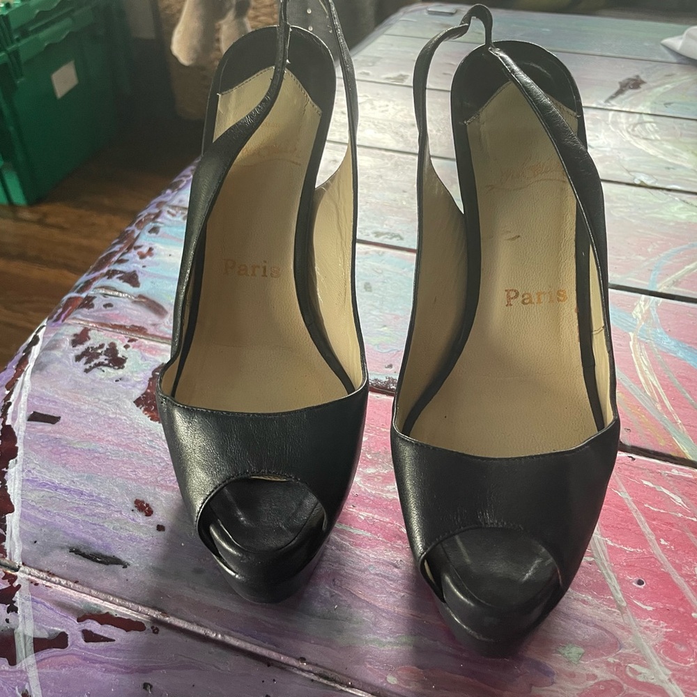 Christian Louboutin Black Heels Classic Design